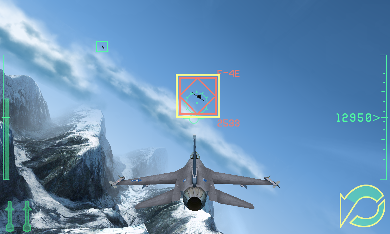 F-16 and HUD, HD Screenshot