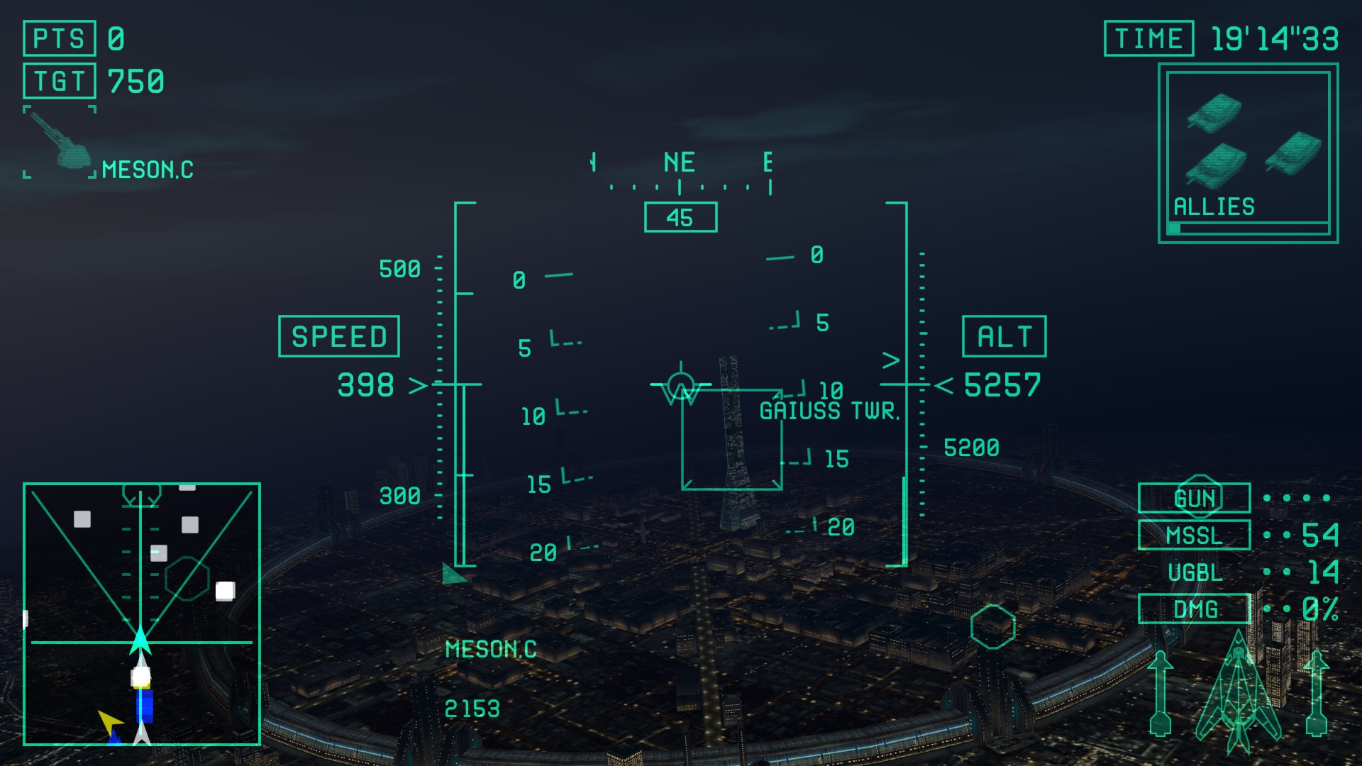 Gaiuss Tower and HUD View, HD screenshot