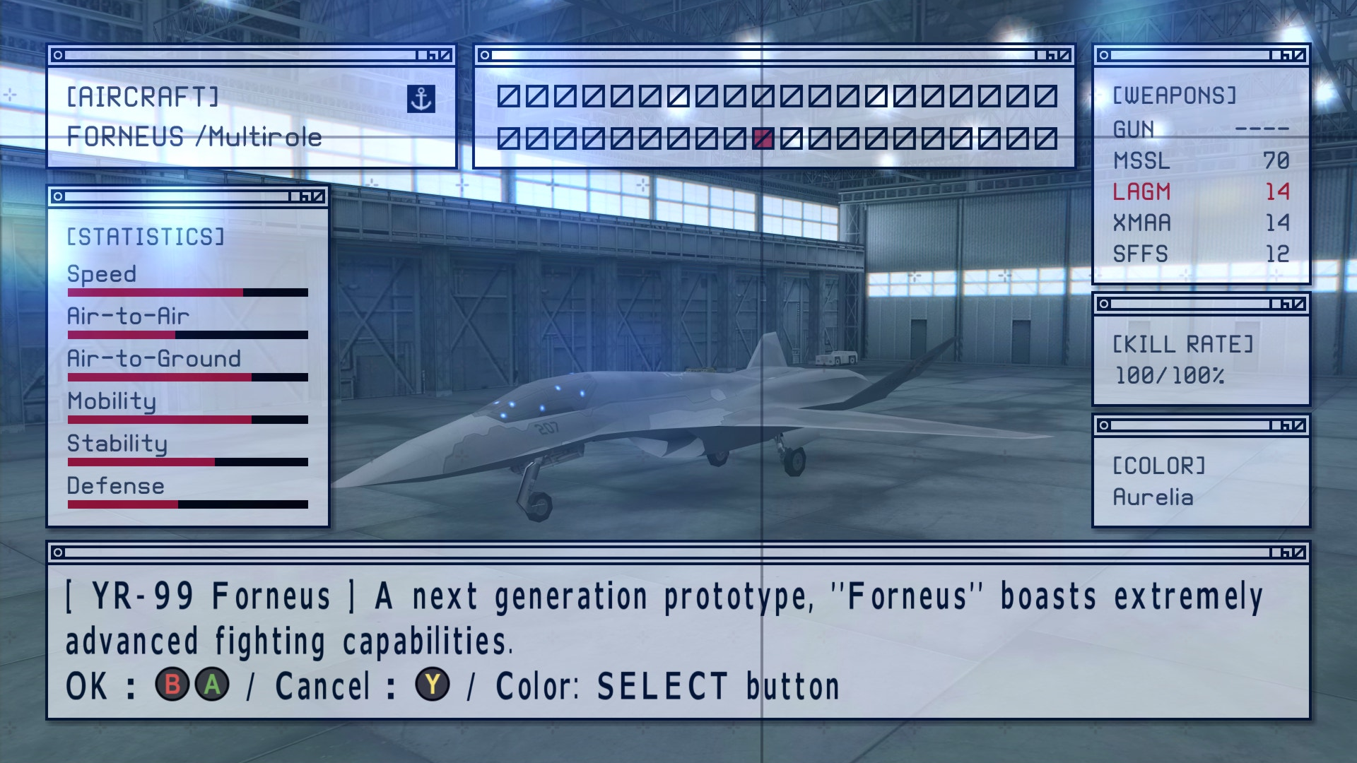 YR-99 Forneus in the Hangar, HD screenshot